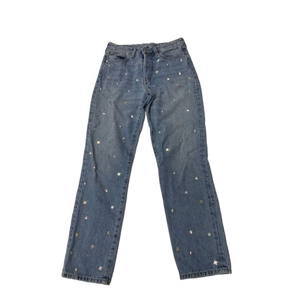 Jewel embellished Denim Pants - Picture 1 of 13